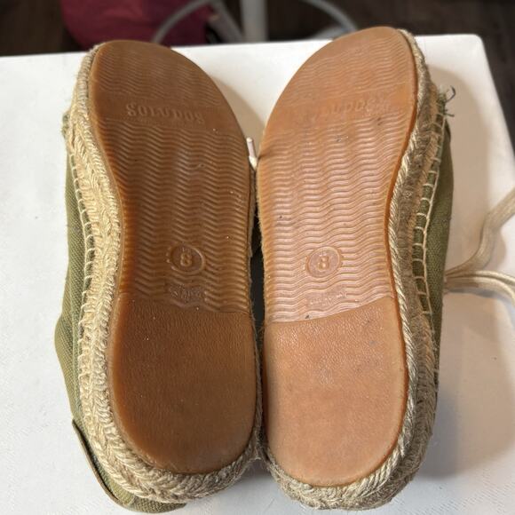 Soludos Women's Tennis Platform Espadrille Lace Up Sneakers Size 8 - Picture 5 of 9